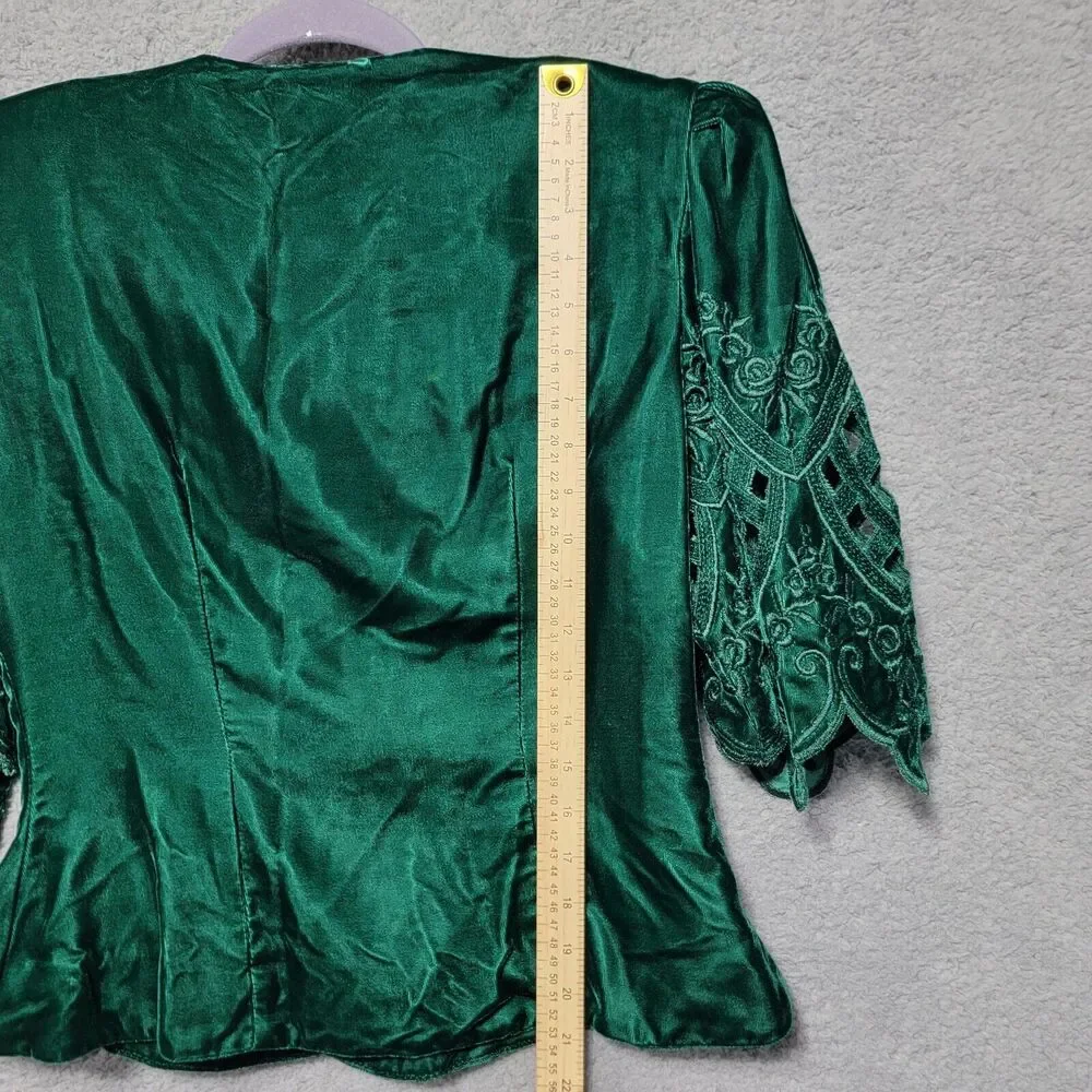 Vintage Cloak of Many Colors Liberty Lucrezia Green Velvet Top & Skirt Size 12‎ - Picture 6 of 14